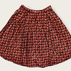 NEW LuLaRoe Women's Orange Multicolor Pocket A-Line Madison Skirt Size Medium